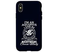 Aquarius Zodiac Best Thing Worst Nightmare Quote Case for iPhone X/XS