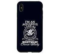 Aquarius Zodiac Best Thing Worst Nightmare Quote Case for iPhone XS Max
