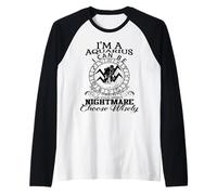 Aquarius Zodiac Best Thing Worst Nightmare Quote Raglan Baseball Tee