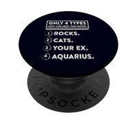 Aquarius Zodiac Humor Types Dont Care Opinion PopSockets Adhesive PopGrip