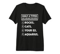 Aquarius Zodiac Humor Types Dont Care Opinion Premium T-Shirt
