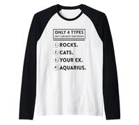 Aquarius Zodiac Humor Types Dont Care Opinion Raglan Baseball Tee