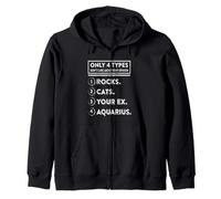 Aquarius Zodiac Humor Types Dont Care Opinion Zip Hoodie