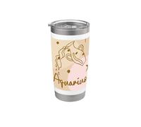 Aquarius Zodiac Minimal Line Celestial Graphic Stainless Steel Insulated Tumbler