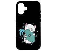 Aquarius Zodiac Sign as a Cat Horoscope Case for iPhone 16