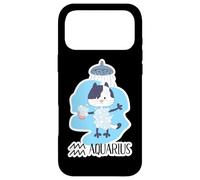 Aquarius Zodiac Sign Cute Cat Theme Astrology Horoscope Case for iPhone 17 Pro Max