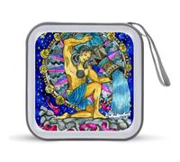 Aquarius. Zodiac Sign Funny CD Case Holder Organizer 40 Capacity DVD Collection Storage Bag Wallet Book for Car Home Travel