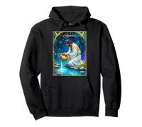 Aquarius Zodiac Sign Under a Starry Sky Pullover Hoodie