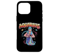 Aquarius Zodiac Sign Water Bearer Horoscope Graffiti Case for iPhone 16 Pro Max