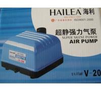 Aquarline Hailea V-20 High Output Pond/Aquarium Air Pump, 1200 Liter/Hour