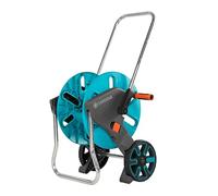 AquaRoll M, sin montar Capacidad: 13 mm (1/2") 60 m, 15 mm (5/8") 50 m, 19 mm (3/4") 35 m Manillar de altura ajustable, sistema anti-goteo, manivela lateral de libre movimiento.
