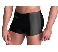 Aquarti Men's Swimming Trunks with Zip Pocket, Black/Gray, 4XL