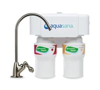 Aquasana 2-Stage Under Sink Water Filter System with Brushed Nickel Faucet