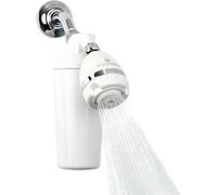 Aquasana AQ-4100-E Water System w/Adjustable Head 90% of Chlorine-Carbon & KDF Filtration Media-Soften Skin and Hair from Hard Water-AQ-4100-E-WaterSense Certified Shower Filter, White