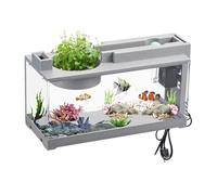 AquaScape Aquarium Starter Kit - Small Desktop Fish Tank With Air Pump & Quiet Water Pump - Decorative - Perfect for Bettas, Guppies, Mini Parrot Fishes, Shrimp & Goldfishes