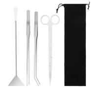 Aquascape Tools Sets, Stainless Steel 4 in 1 Aquatic Plant Tool Tweezers Scissors Spatula, Flexible Easy to Use, Versatile Aquascape Tool Kitaquascape Tools Set for Cleaning Fish Tank