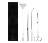 Aquascaping Tools, 4 in 1 Terrarium Tools, Long Tweezers Scissors Spatula, Stainless Steel Aquarium Accessories for Fish Starter Kit, Aquascape Cleaning Tool Set, Aquarium Plants Live Pruning
