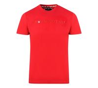 Aquascutum Brand Embossed Logo T-Shirt - Red - M
