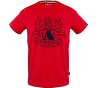 Aquascutum Large Shield Aldis Logo T Shirt - Red - M