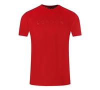 Aquascutum London 1851 Tape Logo T-Shirt - Red - XL