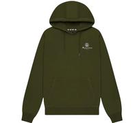 Aquascutum Mens Active Big Logo Green Hoodie Cotton - Size 2XL
