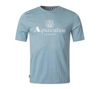 Aquascutum Mens Active Big Logo T-Shirt - Blue - S - Blue - 100% Cotton