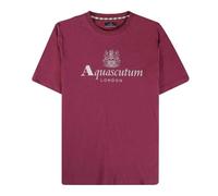 Aquascutum Mens Active Big Logo T-Shirt - Burgundy - L - Burgundy