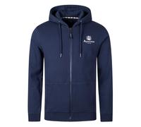 Aquascutum Mens Active Small Logo Full Zip Hoodie (Navy) Cotton - Size X-Large