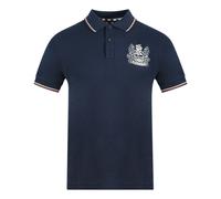 Aquascutum Mens Aldis Crest Blue Polo Shirt Cotton - Size Small