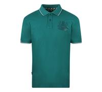Aquascutum Mens Aldis Crest Green Polo Shirt Cotton - Size Medium
