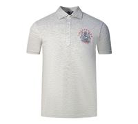 Aquascutum Mens Aldis London Logo Grey Polo Shirt - Size Medium