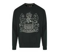 Aquascutum Mens Aldis Pixel Logo Sweatshirt - Black - XL - Black - 100% Cotton