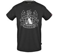Aquascutum Mens Aldis Shield Logo T-Shirt - Black - Black - S