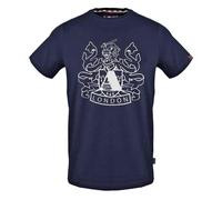 Aquascutum Mens Aldis Shield Logo T-Shirt - Navy Blue - M - Navy Blue - 100% Cotton