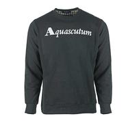 Aquascutum Mens Box Logo Sweatshirt (Black) Cotton - Size X-Large