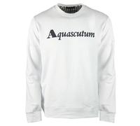 Aquascutum Mens Box Logo White Sweatshirt Cotton - Size X-Large