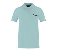 Aquascutum Mens Boxed Logo Light Blue Polo Shirt Cotton - Size Small