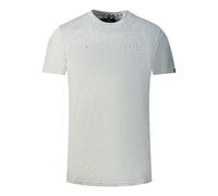 Aquascutum Mens Brand Embossed Logo Grey T-Shirt - Size Small
