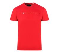 Aquascutum Mens Brand Embossed Logo Red T-Shirt - Size Medium