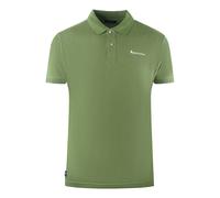 Aquascutum Mens Brand Logo Plain Army Green Polo Shirt material_cotton - Size 2XL