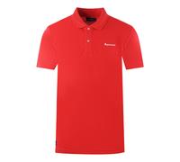 Aquascutum Mens Brand Logo Plain Red Polo Shirt - Size Medium
