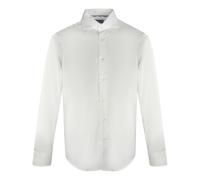 Aquascutum Mens Branded Long Sleeve White Shirt Cotton - Size Large