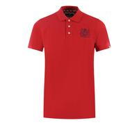 Aquascutum Mens Branded Sleeve Red Polo Shirt - Size Medium