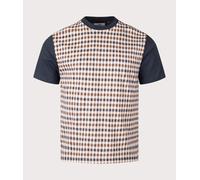 Iconic Front Plain Back Check Front T Shirt Navy Aquascutum Navy M