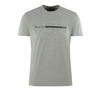 Aquascutum Mens London 1851 Split Logo T-Shirt - Grey - M - Grey - 100% Cotton