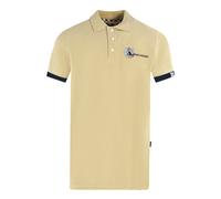 Aquascutum Mens London Aldis Beige Polo Shirt Cotton - Size Medium