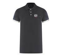 Aquascutum Mens London Aldis Black Polo Shirt - Size Small