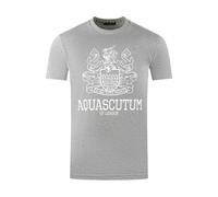 Aquascutum Mens London Aldis Bold Logo T-Shirt - Grey - Grey - M