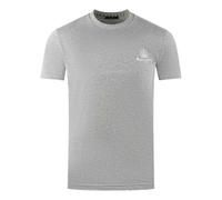 Aquascutum Mens London Aldis Logo T-Shirt - Grey - S - Grey - 100% Cotton