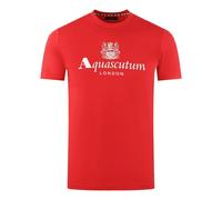 Aquascutum Mens London Aldis Logo T-Shirt - Red - S - Red